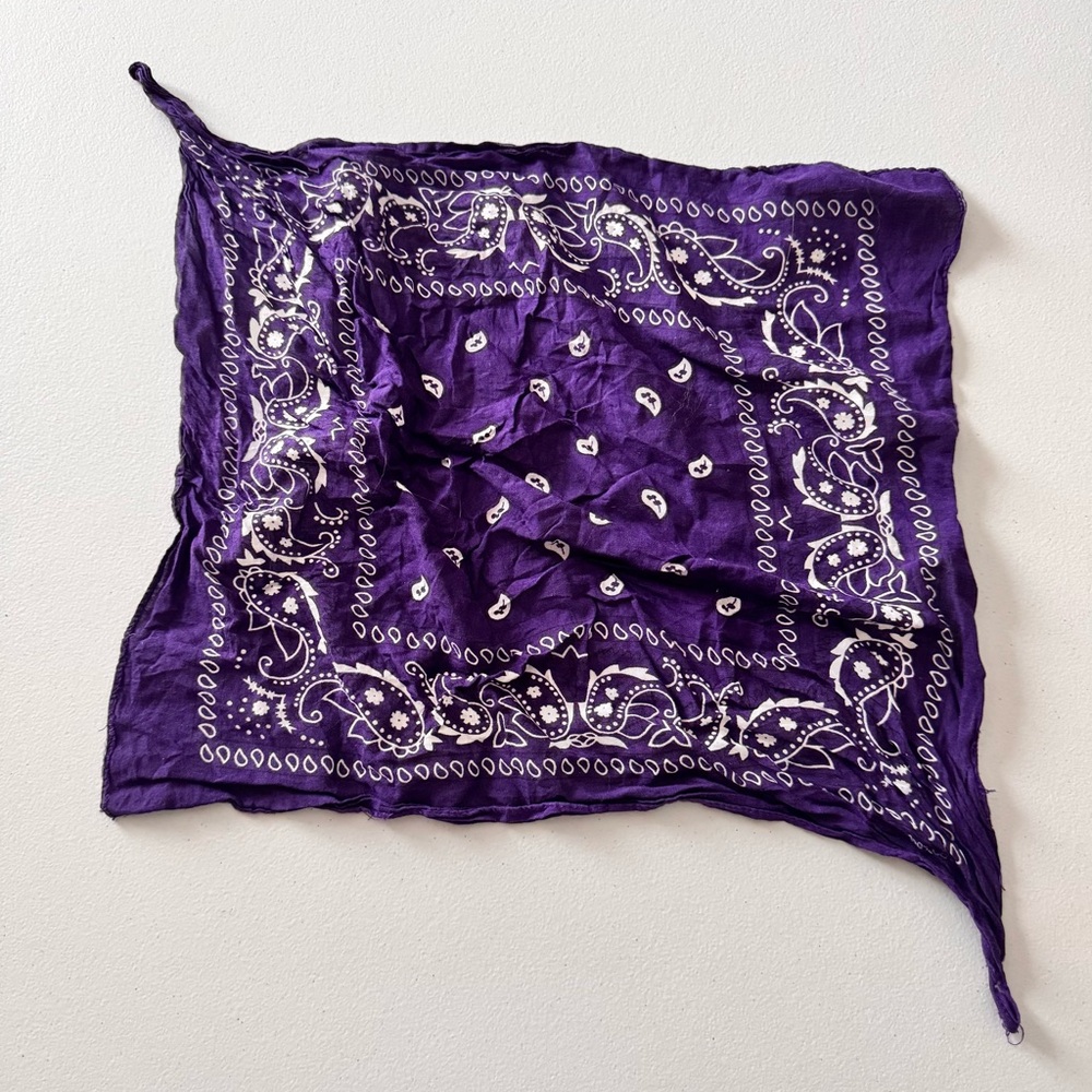 Purple Bandana Scarf - Classic Paisley Women’s Accessory